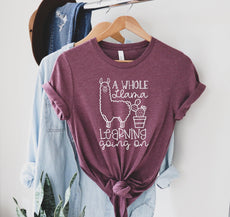 A Whole Llama Learning Going On Shirt, Llama Shirt - Puritific