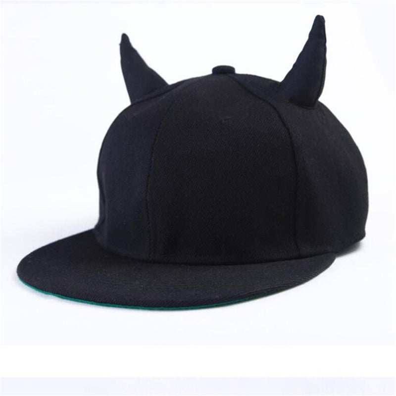 Black Cotton Punk Horn Cap - Puritific