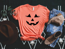 Halloween Pumpkin Face Shirt, Pumpkin Face Shirt, Halloween Outfit - Puritific