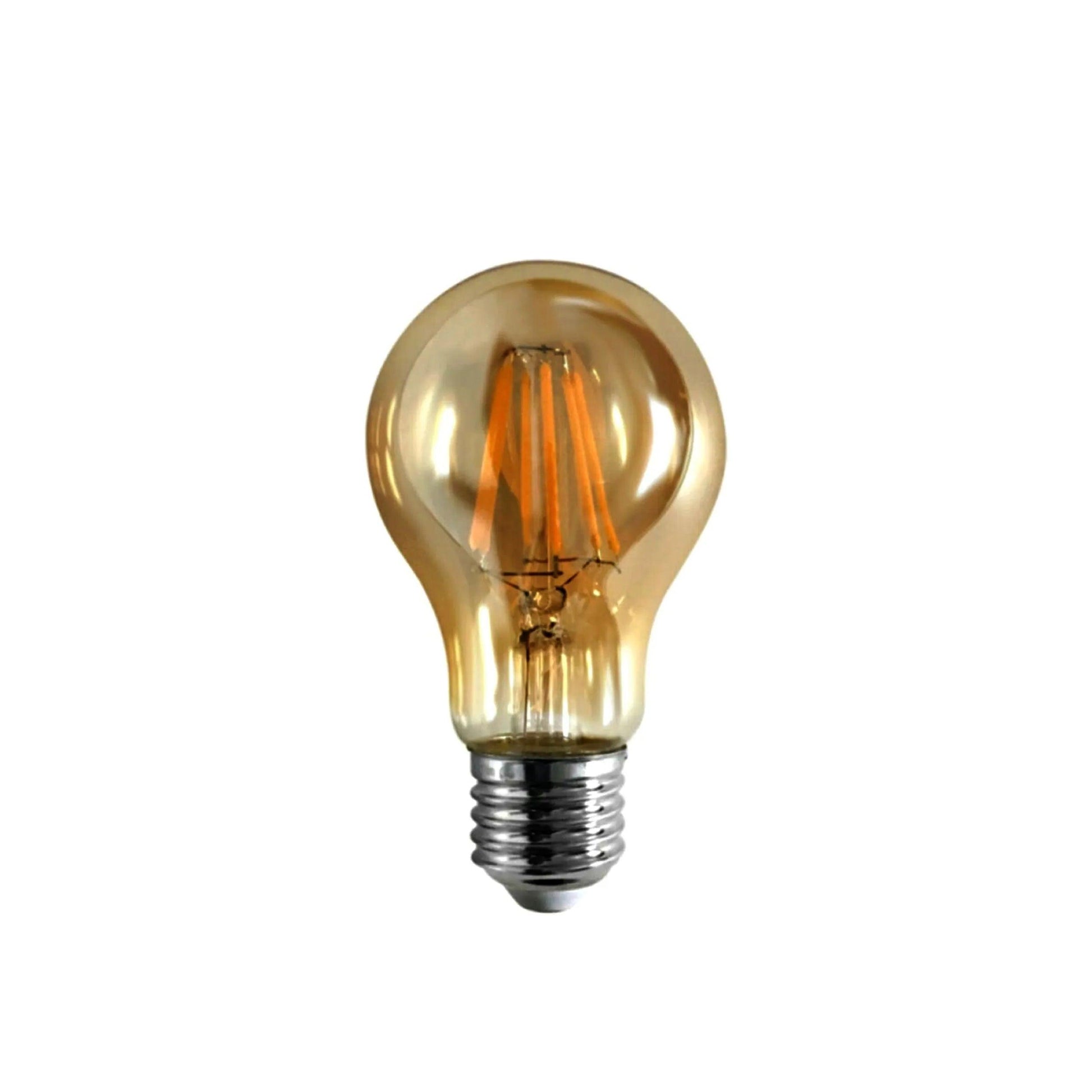 A60 E27 8W Edison LED filament Bulb Amber bulb Warm white screw bulbs 2700K ~4419-0