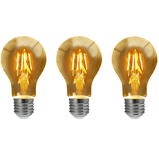 A60 E27 8W Edison Style LED filament Amber Warm white screw Packs bulbs 2700K Light Bulbs~4094-3