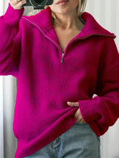 Turtleneck Zipper Sweater - Puritific