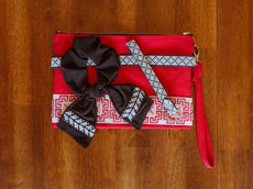 Accessories Gift Bundle - Red Tatreez Pouch - Puritific