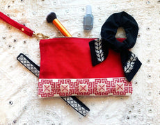 Accessories Gift Bundle - Red Tatreez Pouch - Puritific