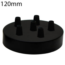 All Multi Outlet Ceiling Rose Black Drop Pendant 120x25mm~4946-65