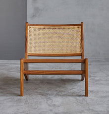 Amandine Lounge Chair - Wood & Natural Rattan-1