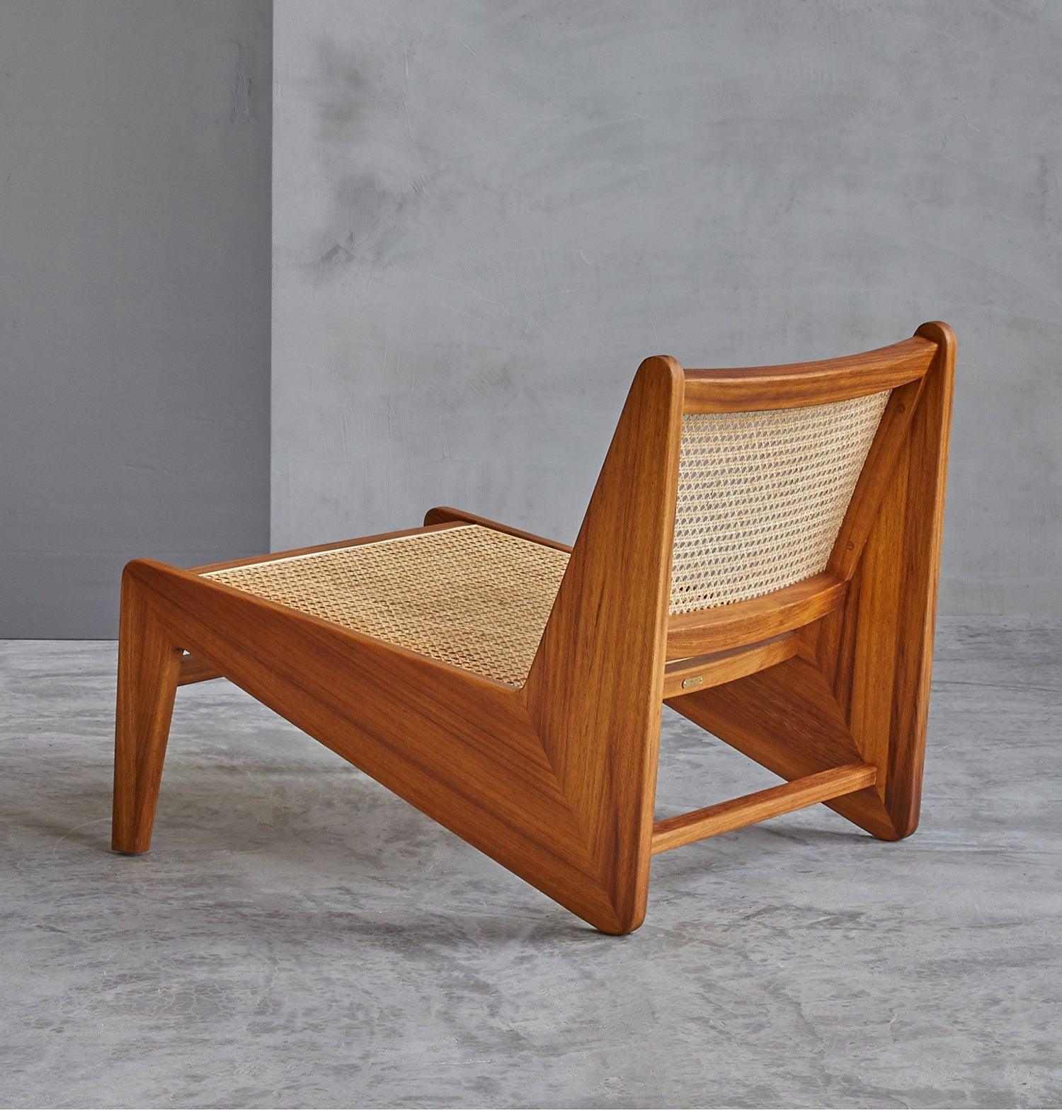 Amandine Lounge Chair - Wood & Natural Rattan-5