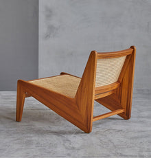 Amandine Lounge Chair - Wood & Natural Rattan-5