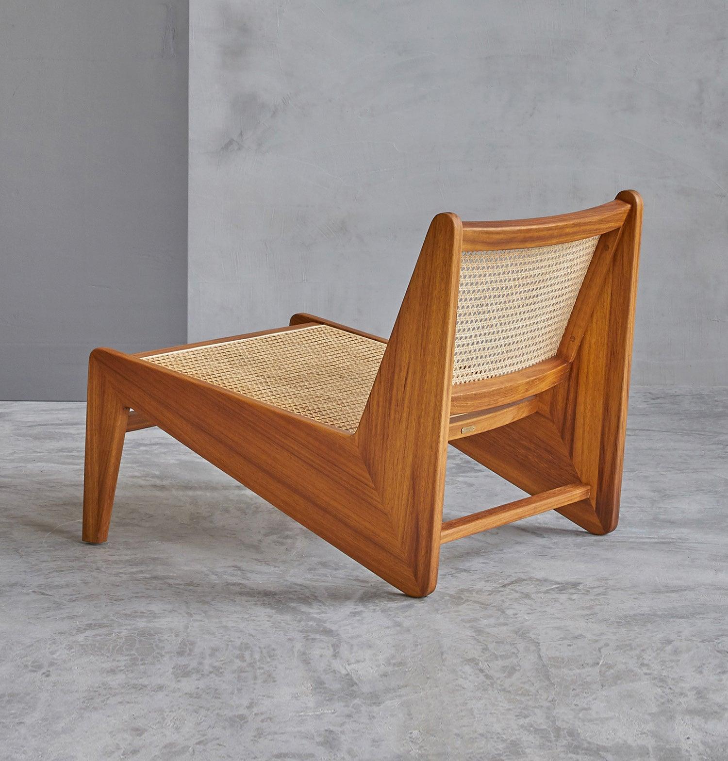 Amandine Lounge Chair - Wood & Natural Rattan-6