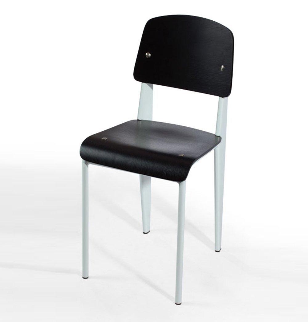 Anaïs Chair - Black Seat/Back & White Frame-0