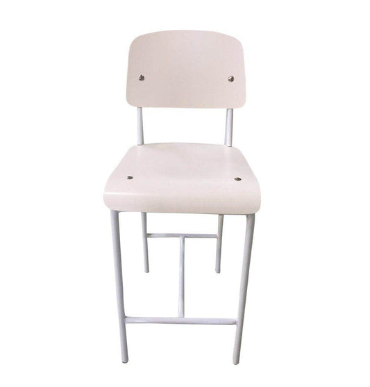 Anaïs Counter Stool - White Seat/Back & White Frame-0