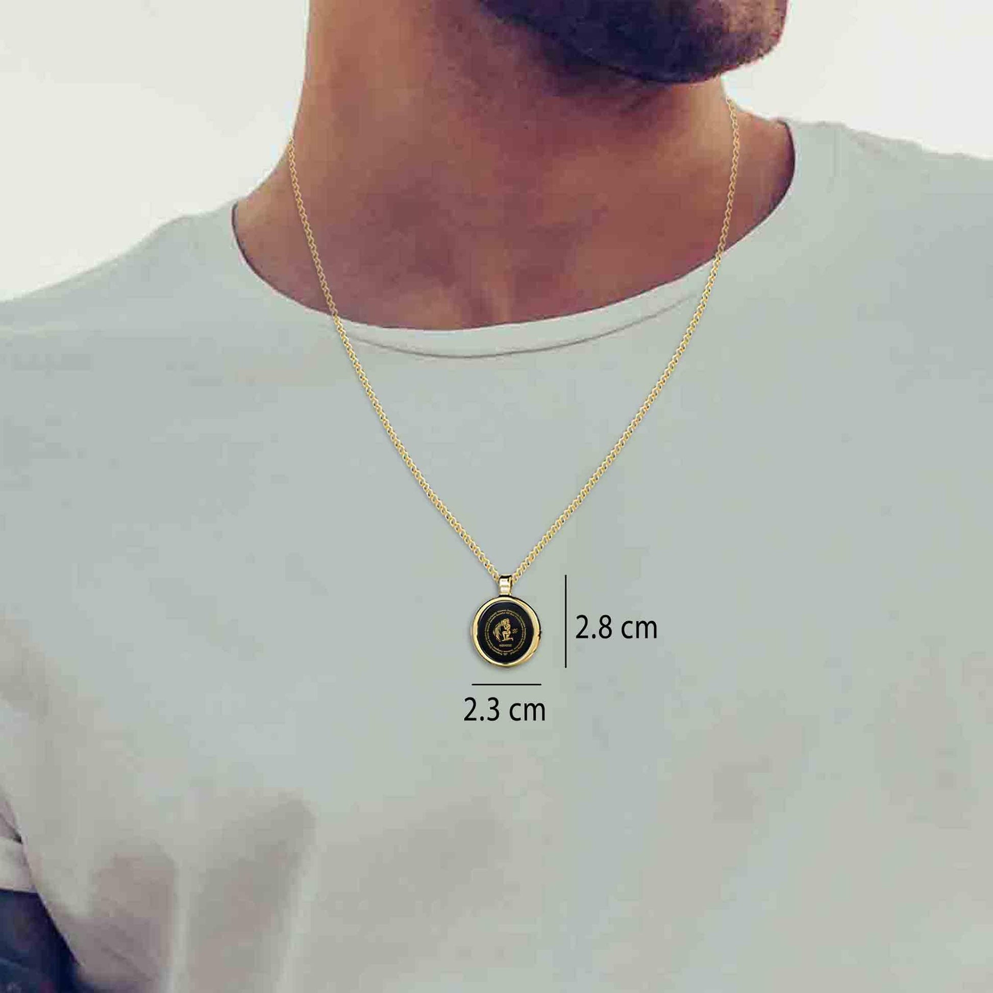 Aquarius Necklaces for Lovers of the Zodiac | Inscribed in Gold - Puritific