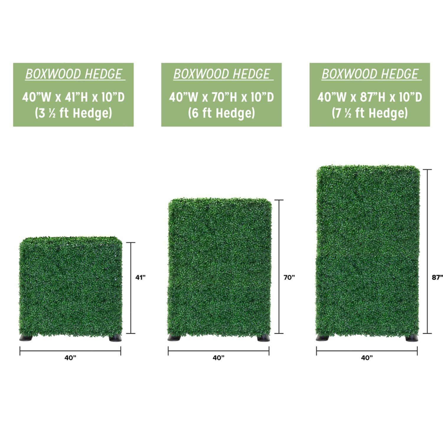 Artificial Boxwood Freestanding Hedge (3 Sizes) - Puritific