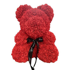 Artificial Flower Rose Teddy Bear - Puritific