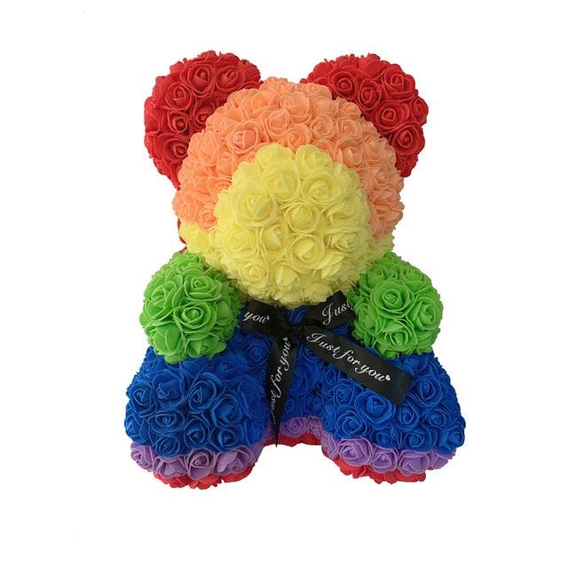 Artificial Flower Rose Teddy Bear - Puritific