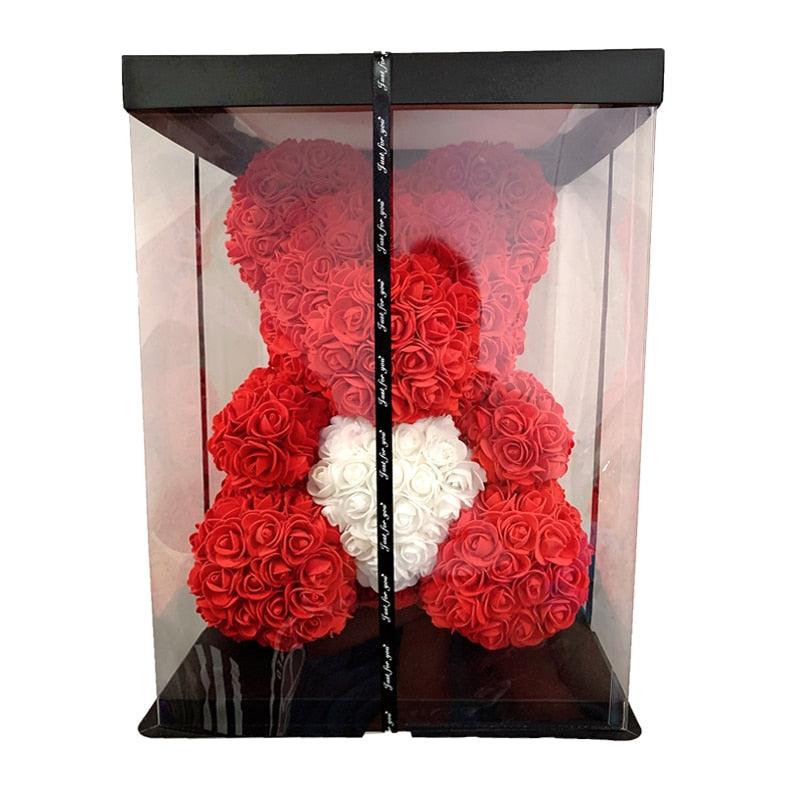 Artificial Flower Rose Teddy Bear - Puritific