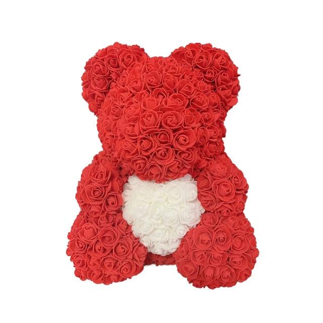 Artificial Flower Rose Teddy Bear - Puritific