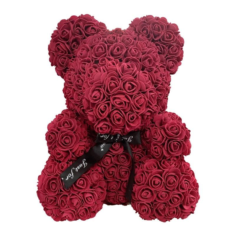 Artificial Flower Rose Teddy Bear - Puritific