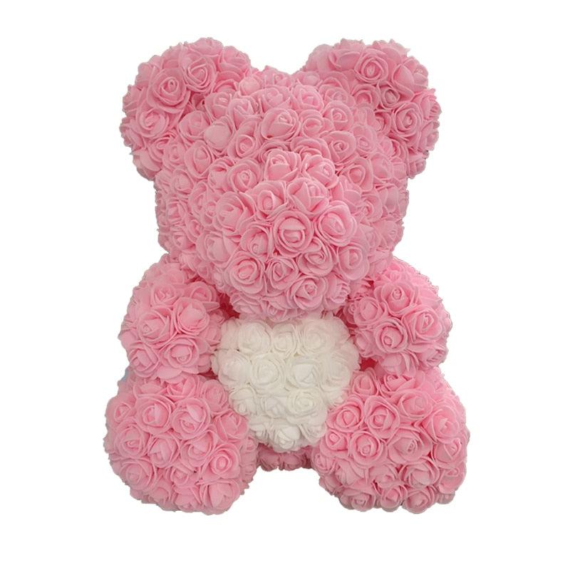 Artificial Flower Rose Teddy Bear - Puritific