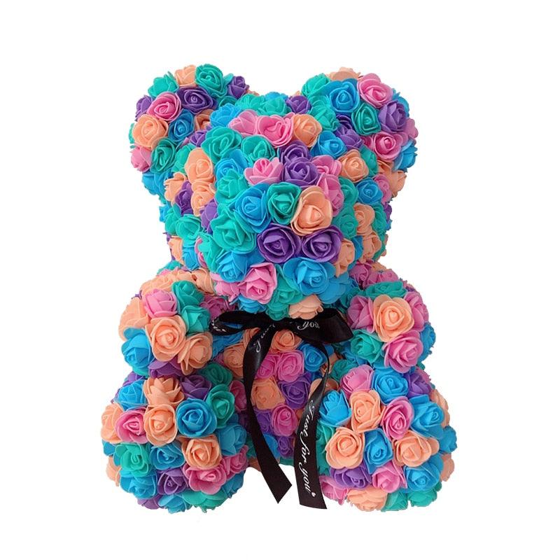 Artificial Flower Rose Teddy Bear - Puritific