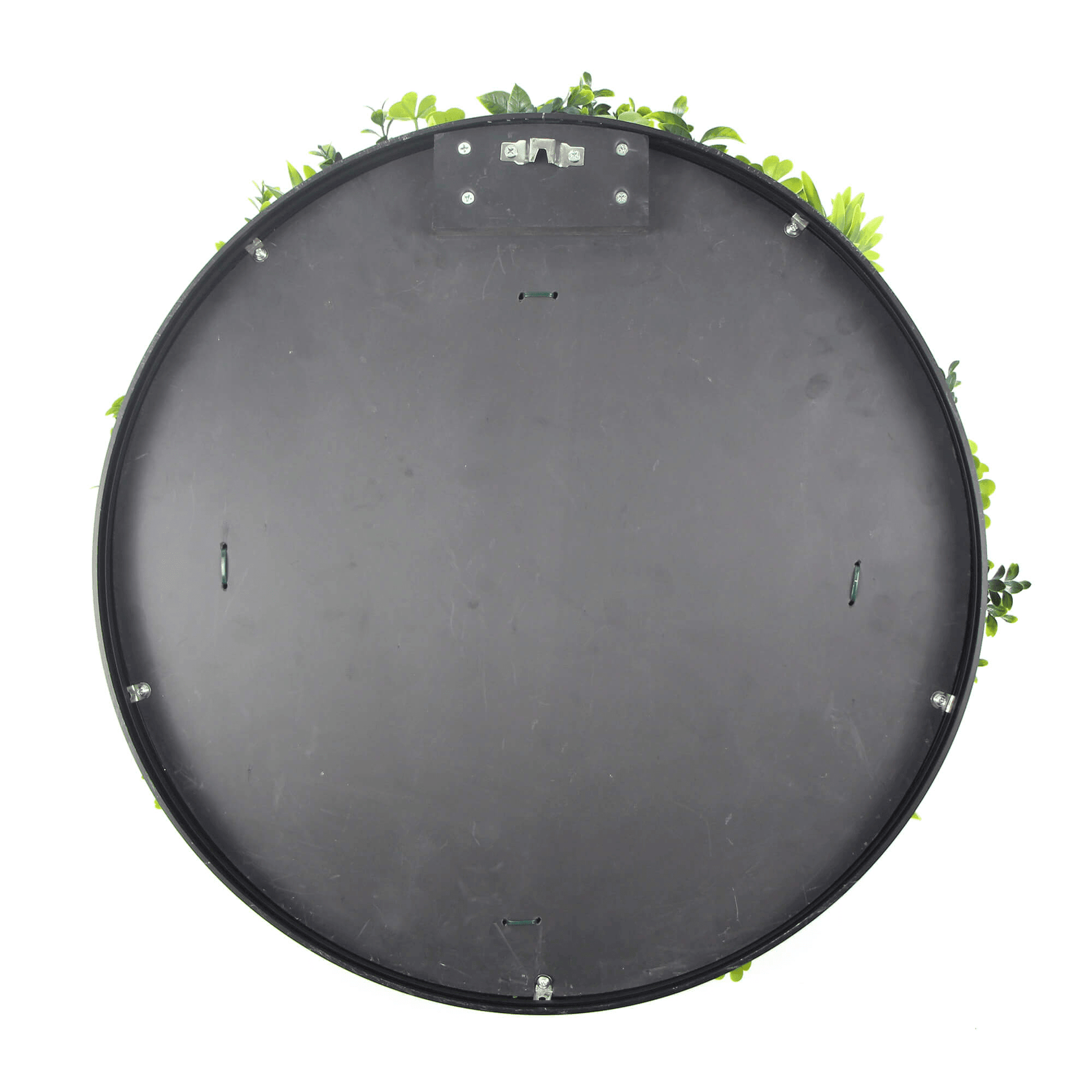 Artificial Green Wall Disc 20" Black Frame UV Resistant - Puritific