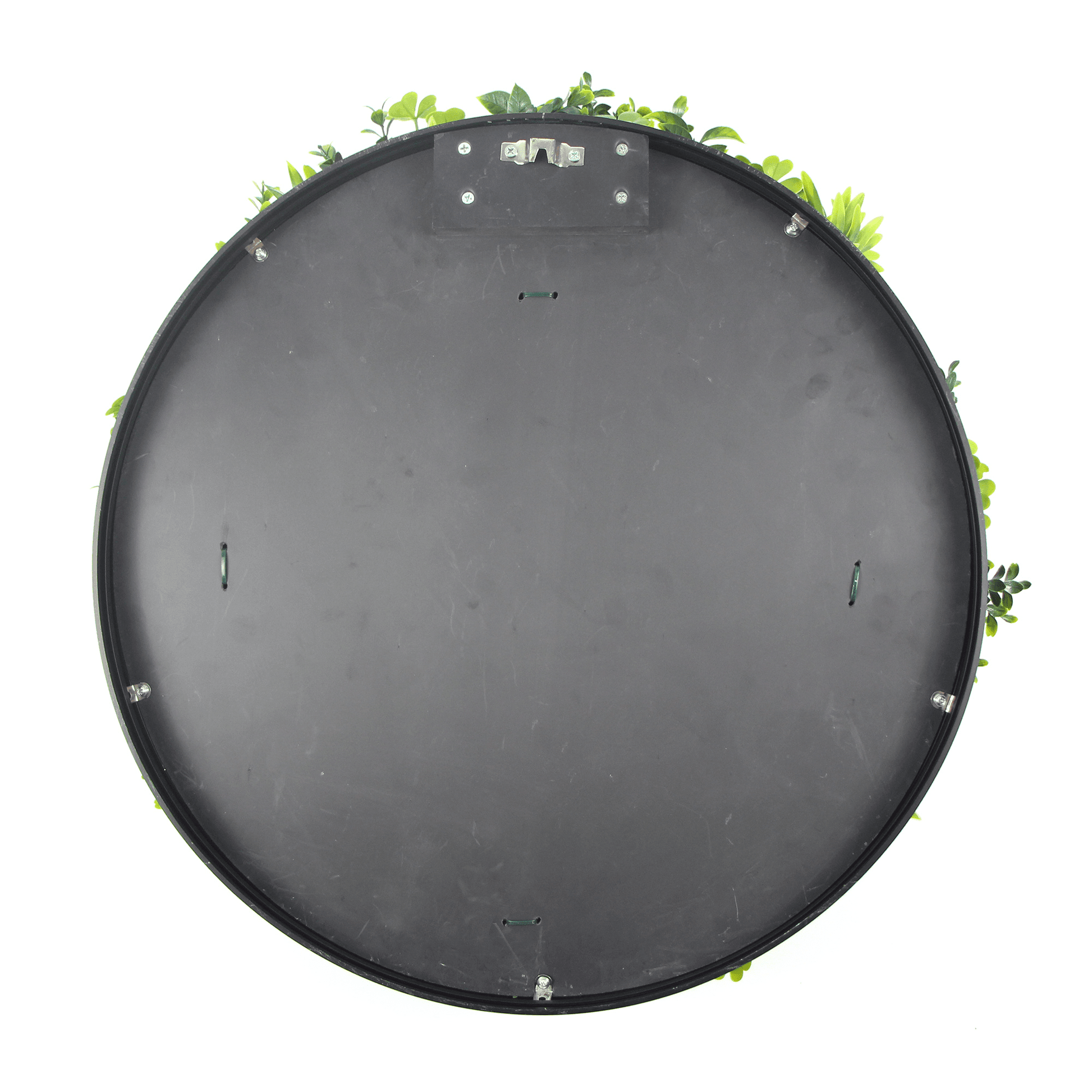 Artificial Green Wall Disc 30" Black Frame UV Resistant - Puritific