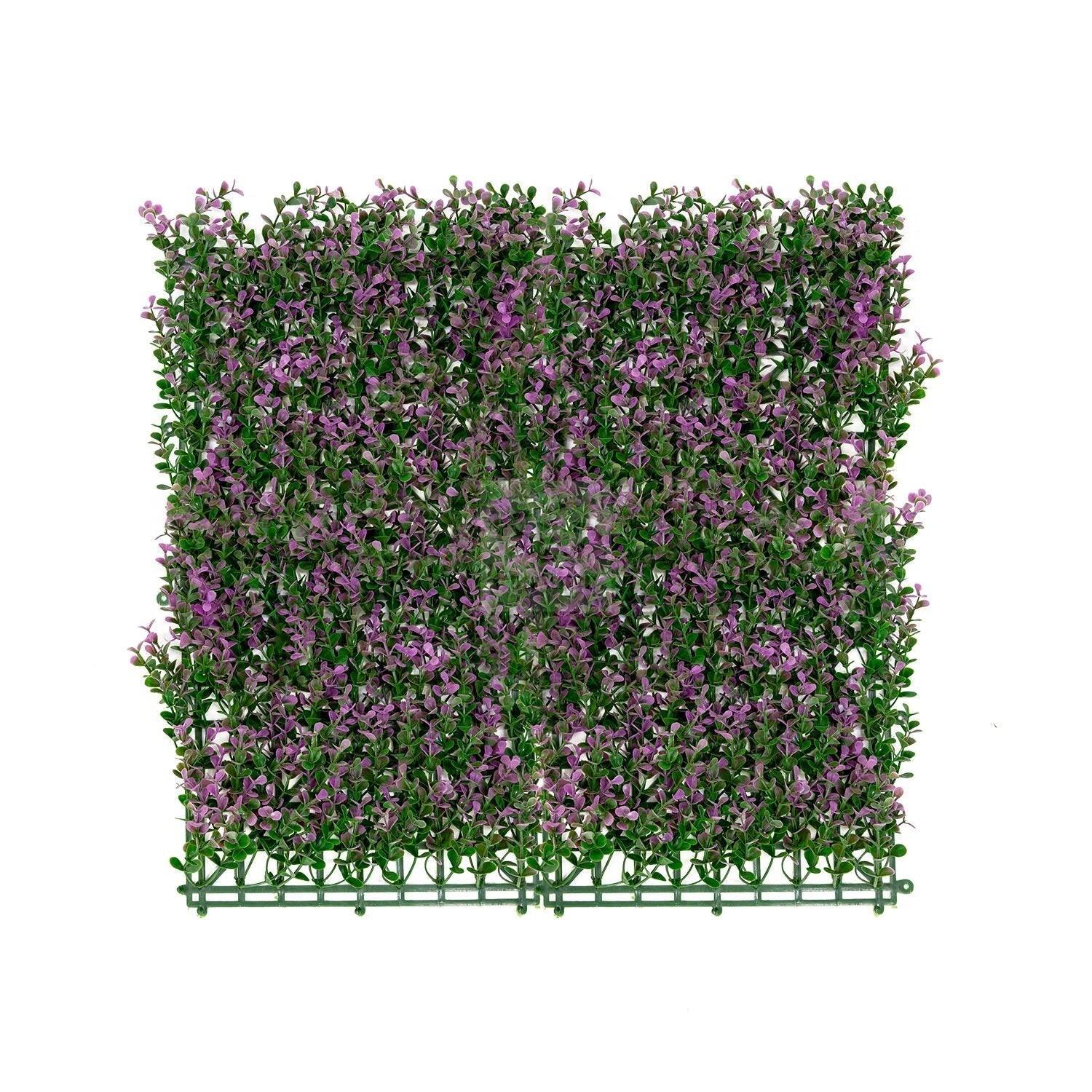 Artificial Purple Lavender Foliage Wall Panels 33 SQ FT UV Resistant - Puritific