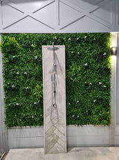 Artificial White Oasis Living Wall Garden 28SQ FT UV Resistant - Puritific