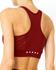 Ashton Set - Sports Bra & Leggings - Maroon - Puritific