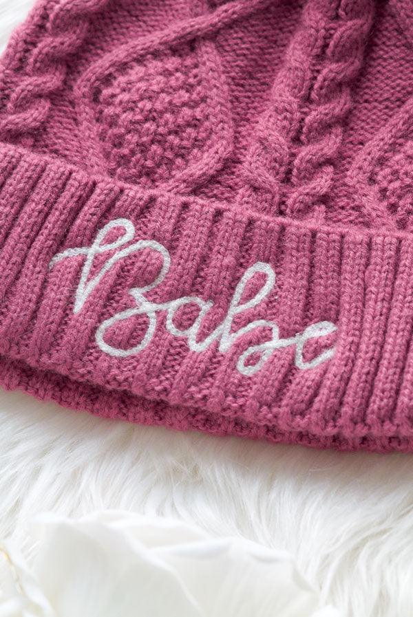 Babe and Bride Knitted Pom Pom Beanies - Puritific