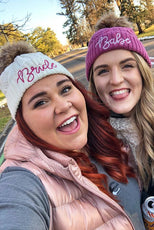 Babe and Bride Knitted Pom Pom Beanies - Puritific