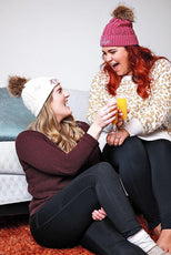 Babe and Bride Knitted Pom Pom Beanies - Puritific