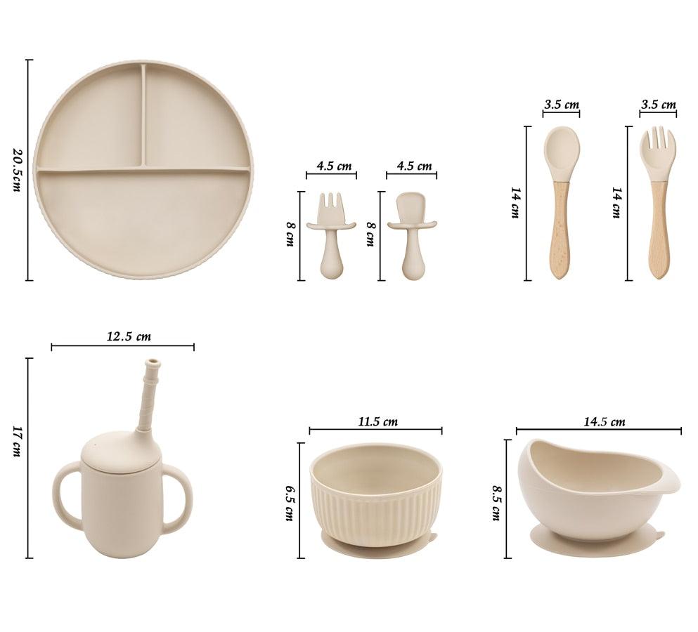 Baby Weaning Solid Food Plate Bowl Set - Puritific