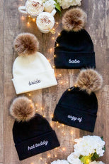 Bachelorette Pom-Pom Beanies | Bride and Bridesmaid and More! - Puritific