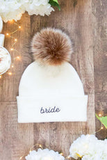 Bachelorette Pom-Pom Beanies | Bride and Bridesmaid and More! - Puritific