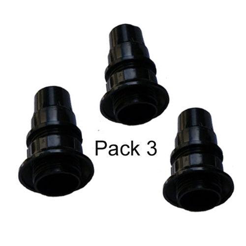 Bakelite Black E14 Light Bulb Lamp Holder Holder Pack 3~2467-0