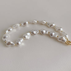 Baroque Pearl Buckle Necklace - Puritific