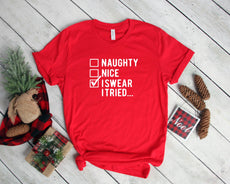 I Swear I Tried Shirt, Funny Christmas Shirts, Christmas Shirt - Puritific