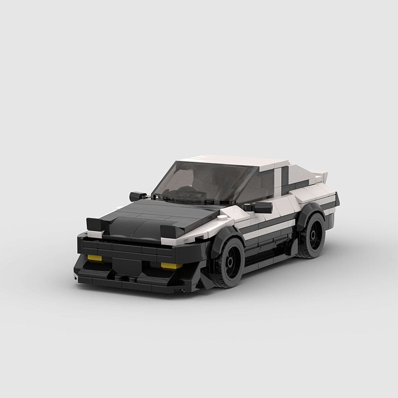 AE86 Black White Building Blocks Toy Car - Puritific