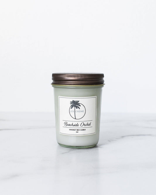 Beachside Orchid Scent Coconut Wax Candle - Puritific