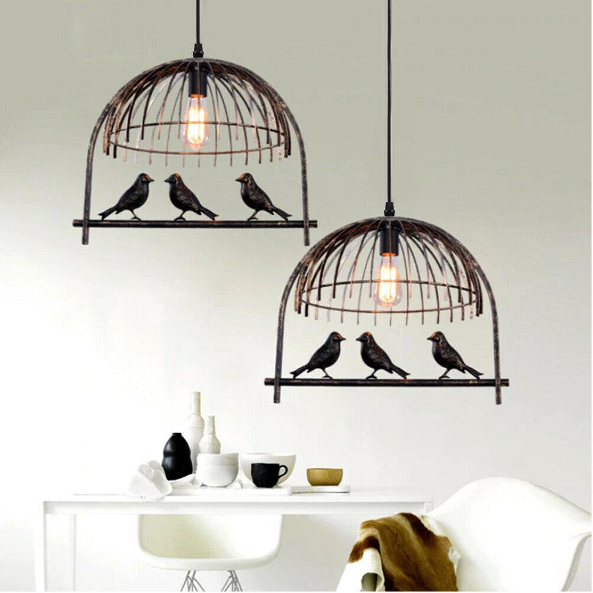 Bird Cage Ceiling Industrial Chandelier Loft Pendant Light With FREE Bulb~2256-5