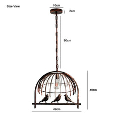 Bird Cage Ceiling Industrial Chandelier Loft Pendant Light With FREE Bulb~2256-9