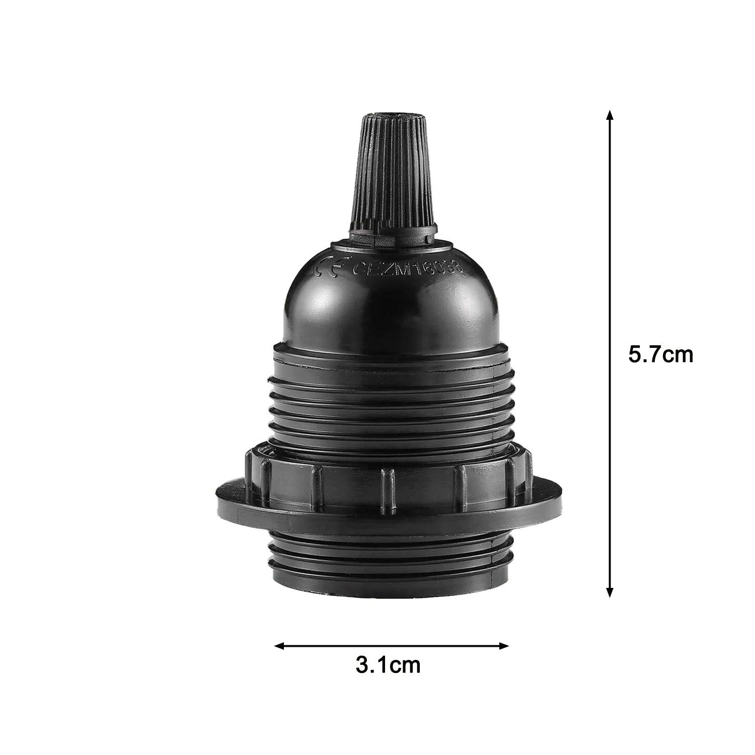 Black Bakelight with thread and without ring Lamp holder~3652-4