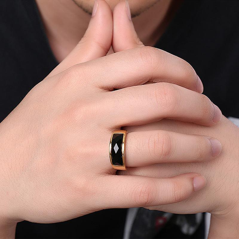 Black Carnelian Stone Rings - Puritific