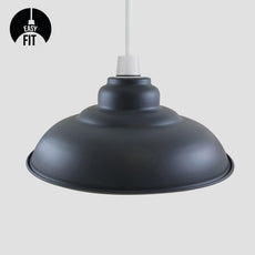 Black Colour Gloss Modern Metal Indoor Home Light Lampshade~1083-1