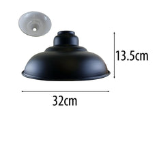 Black Colour Gloss Modern Metal Indoor Home Light Lampshade~1083-3