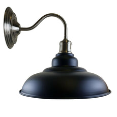 Black colour Modern Industrial Indoor Wall Light Fitting Painted Metal Lounge Lamp~1665-1