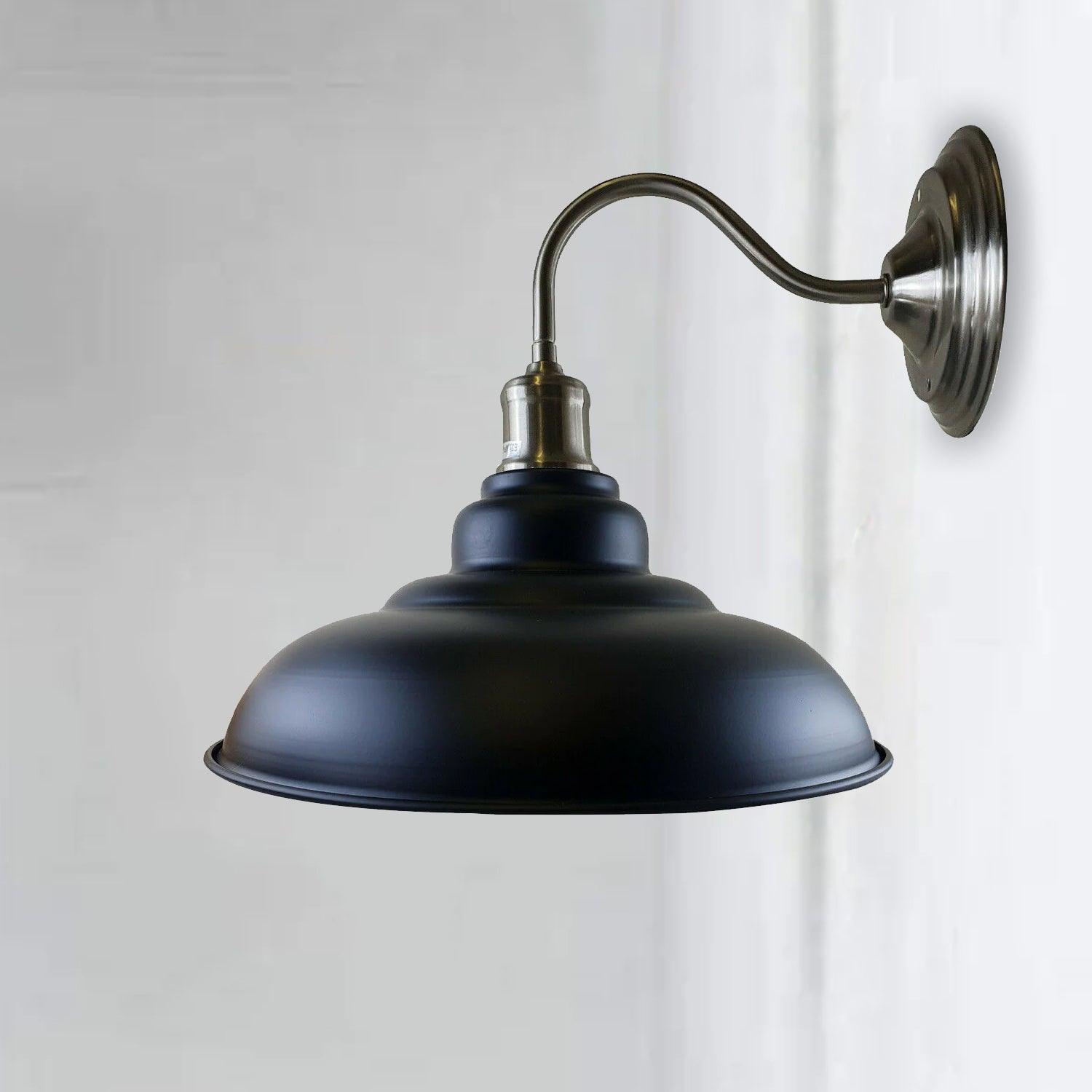 Black colour Modern Industrial Indoor Wall Light Fitting Painted Metal Lounge Lamp~1665-2