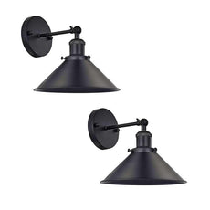 Black Cone Shade Wall Lighting Adjustable Arm~4717-10