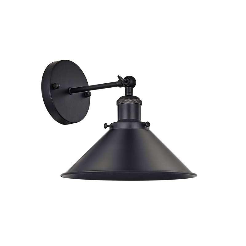 Black Cone Shade Wall Lighting Adjustable Arm~4717-11